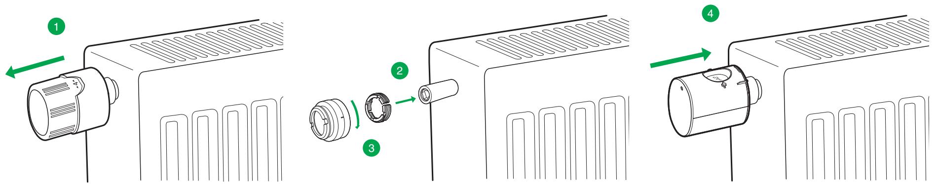 SCHNEIDER PACK +3VANNES WISER - Montage du Wiser Radiator Thermostat (Voir l'image à la page 2.) - 7
