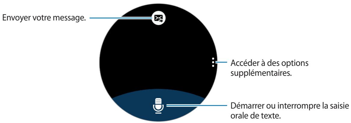 SAMSUNG GEAR S2 SPORT BLANC - Utiliser la saisie vocale - 1