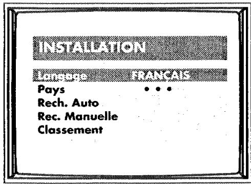 PROLINE LD1401 - AUTRES RÉGLAGES DU MENU INSTALLATION - 1