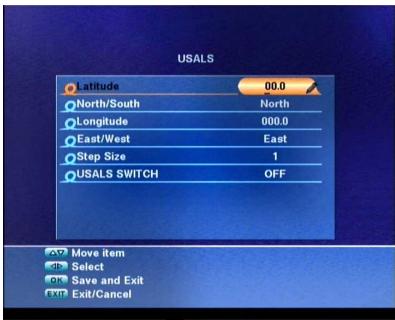 VISIOSAT TVS 5000 RS GRIS - Réglages USALS - 1