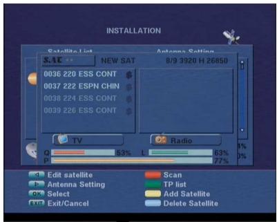 VISIOSAT TVS 5000 RS GRIS - Menu principal - 1