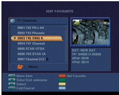 VISIOSAT TVS 5000 RS GRIS - Définir les favoris TV - 1
