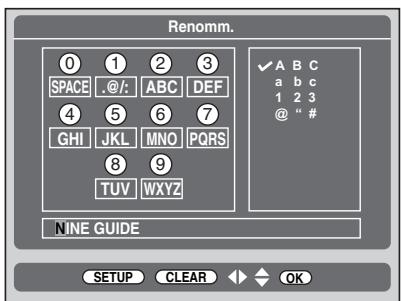 TOSHIBA RD-H100DT - Modification des noms des chaînes - 1