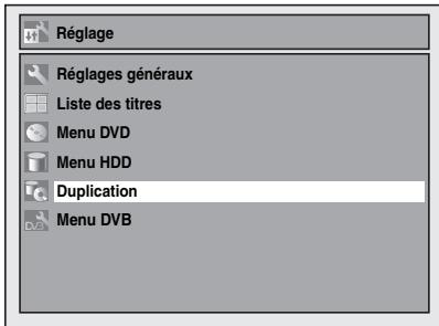 TOSHIBA RD-H100DT - Sélectionnez le "Duplication" en utilisant [ / ] , puis appuyez sur [ENTER/OK]. - 1
