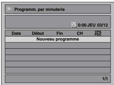 TOSHIBA RD-H100DT - Sélectionnez "Nouveau programme" en utilisant le [ / ] , puis appuyez sur [ENTER/OK]. - 1
