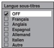 TOSHIBA RD-H100DT - Langue sous-titres (Par défaut: OFF) (DVD uniquement) - 1