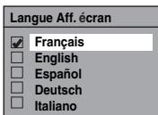 TOSHIBA RD-H100DT - Langue Aff. écran (Par défaut: Français) - 1