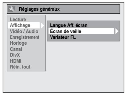 TOSHIBA RD-H100DT - Utilisation du Menu Réglages - 5