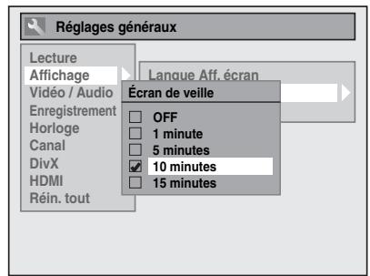 TOSHIBA RD-H100DT - Utilisation du Menu Réglages - 7