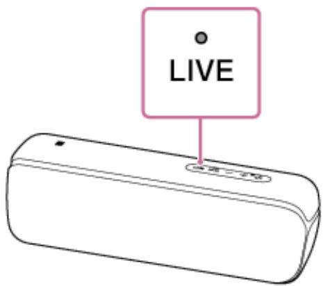 SONY XB-52 - Changement du réglage LIVE SOUND à l'aide d'une touche de l'enceinte - 1