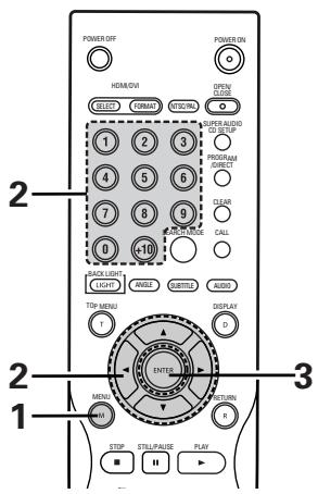 DENON DVD-A1XV - Utilisation du menu DVD - 1