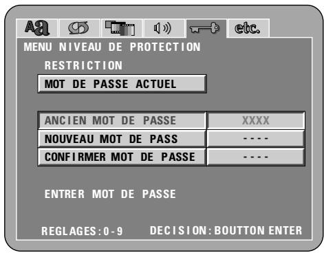 DENON DVD-A1XV - Lorsque "MENU NIVEAU DE PROTECTION" est sélectionnée - 8