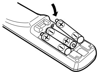 DENON DVD-A1XV - Insertion des piles - 2