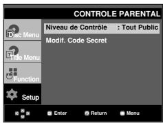 SAMSUNG DVD-P1080P7 - Configuration du niveau d'évaluation - 3