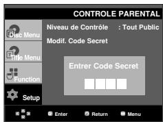 SAMSUNG DVD-P1080P7 - Configuration du niveau d'évaluation - 4