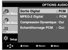 SAMSUNG DVD-P1080P7 - Configuration des options audio - 2