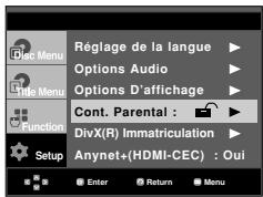 SAMSUNG DVD-P1080P7 - Configuration du niveau d'évaluation - 2