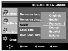 SAMSUNG DVD-P1080P7 - Utilisation de la langue audio - 1