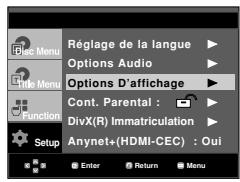 SAMSUNG DVD-P1080P7 - Configuration des options d'affichage - 1