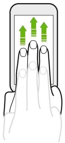 HTC ONE M8 S ACIER - Glissement à trois doigts - 1