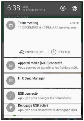 HTC ONE M8 S ACIER - Panneau Notifications - 3