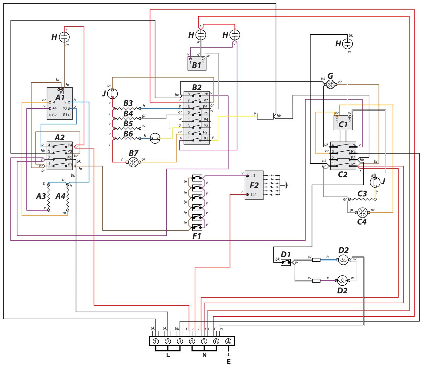 FALCON ELS 110 DF WH/-EU BLANC - Schémas de câblage - 1