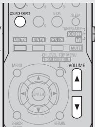 DENON AVE 1610 - Appuyez sur et selectionnez la source d'entrée. - 2