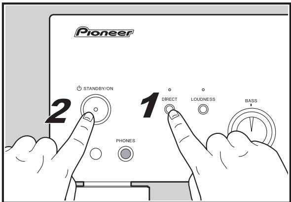 PIONEER A-10AE - Réinitialisation de l'appareil (ceci réinitialise les paramètres de cet apparéil sur leur valeur par défaut) - 1