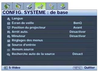 BENQ W1080ST - Utilisation des menus - 3