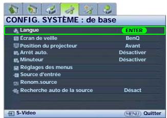 BENQ W1080ST - Utilisation des menus - 4
