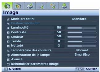 BENQ W1080ST - Utilisation des menus - 2