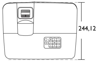 BENQ W1080ST - Dimensions - 1