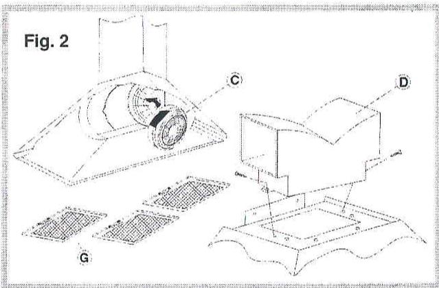 SCHOLTES HD49.1 IX - Montage du conduit de fumee fig. 1 - 2