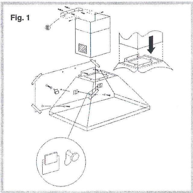 SCHOLTES HD49.1 IX - Montage du conduit de fumee fig. 1 - 1