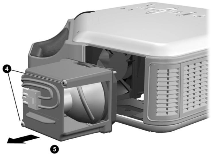 HP VP6321 - AVERTISSEMENT ! Le remplacement du module lampe requiert des précautions particulières : - 2