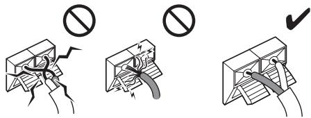 ONKYO ENCHC LS3100 W - Précautions concernant le branchement des enceintes - 1