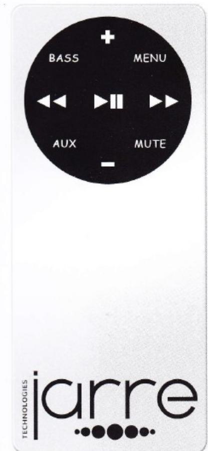 JARRE AEROSYSTEM CHROME - Description de votre télécommande - 1