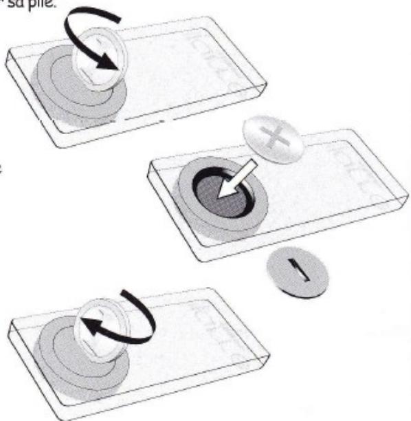 JARRE AEROSYSTEM CHROME - - Remplacement de la pile de la télécommande. - 1