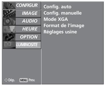 LG-GOLDSTAR 50PC35 - SÉLECTION ET RÉGLAGE DES MENUS À L'ÉCRAN - 3