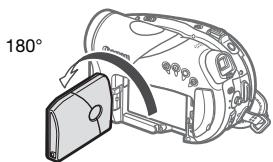 CANON HR 10 - Ouvrez I'ecran LCD de 90 degrés. - 2