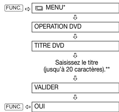 CANON HR 10 - Changement du titre du disque - 3