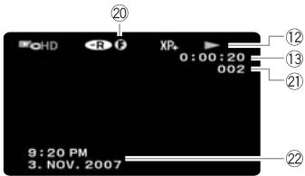 CANON HR 10 - Lecture de séquences video (pendant la lecture) - 1