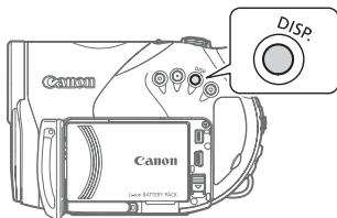 CANON HR 10 - Activer/désactiver l'affichage du code de données à l'écran - 1