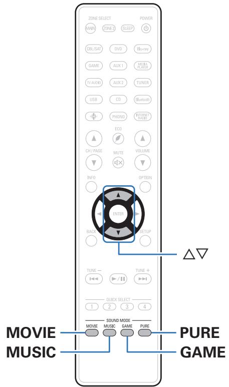 DENON AVRXSS500HBKE2 - Sélection d'un mode d'écoute - 1