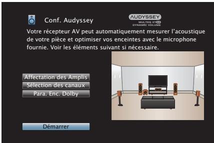 DENON AVRXSS500HBKE2 - Procedure pour les réglages des enceintes (Conf. Audyssey®) - 4