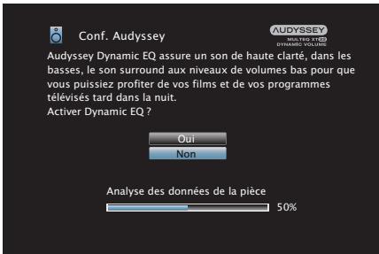 DENON AVRXSS500HBKE2 - Effectuez le paramétrage de Audyssey Dynamic EQ® et Audyssey Dynamic Volume®. - 1