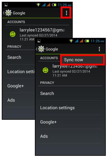 ACER LIQUID Z4 BLANC LSC - Synchronisation Google - 1