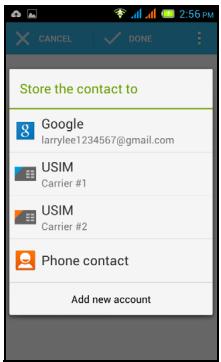 ACER LIQUID Z4 BLANC LSC - Ajouter contact - 1