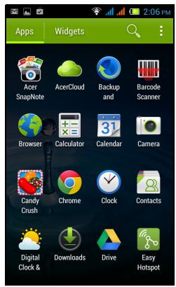 ACER LIQUID Z4 BLANC LSC - Le menu Application - 3