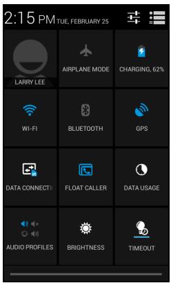 ACER LIQUID Z4 BLANC LSC - Zone de notification et statut - 2